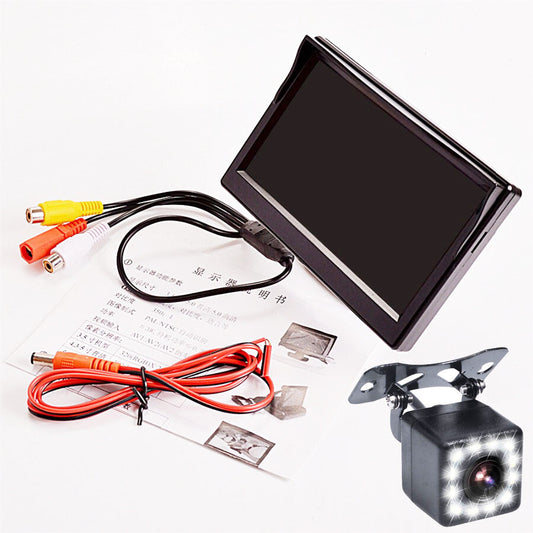 12LED Waterproof Rear View Back Up Camera Night System+5 Monitor for Truck RV