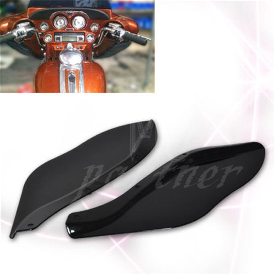 Black wings Windshield Air Deflectors for Harley Street Glide Touring FLHR FLHT Q