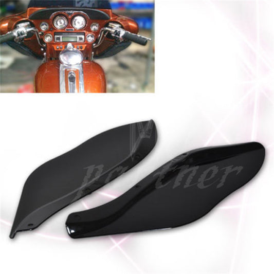Black wings Windshield Air Deflectors for Harley Street Glide Touring FLHR FLHT Q