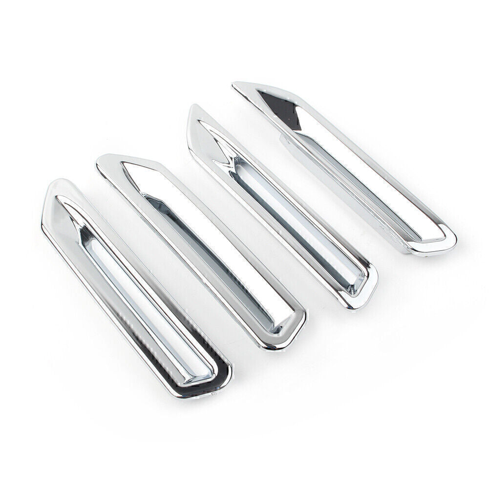 4pcs Radiator Slot Vent Trim Fit for Honda Goldwing GL1800 2018-up ABS Glosy Chrome Q