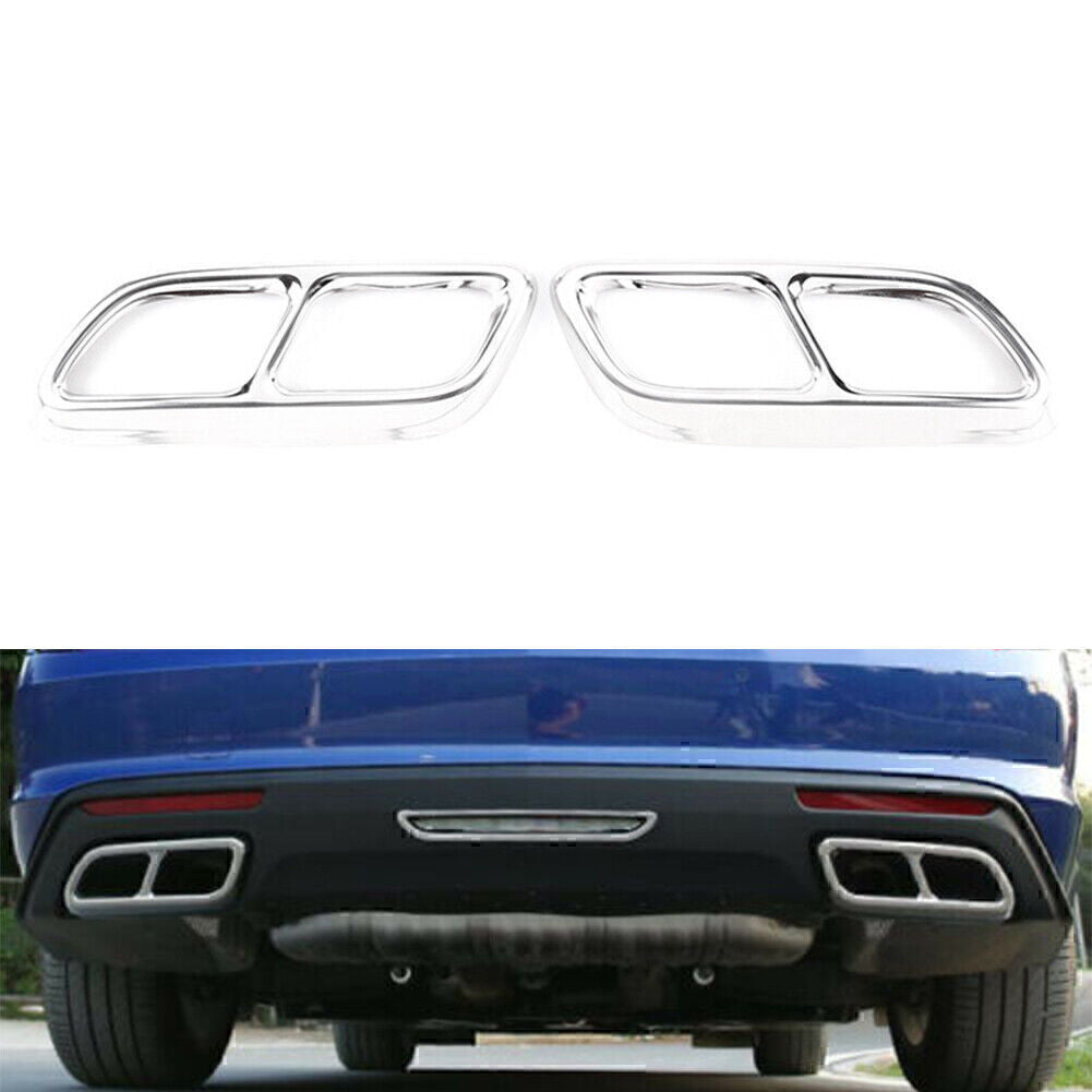 for Cadillac CT5 2020 2023 Silver Rear Exhaust Muffler Tail Pipe Cover Trims