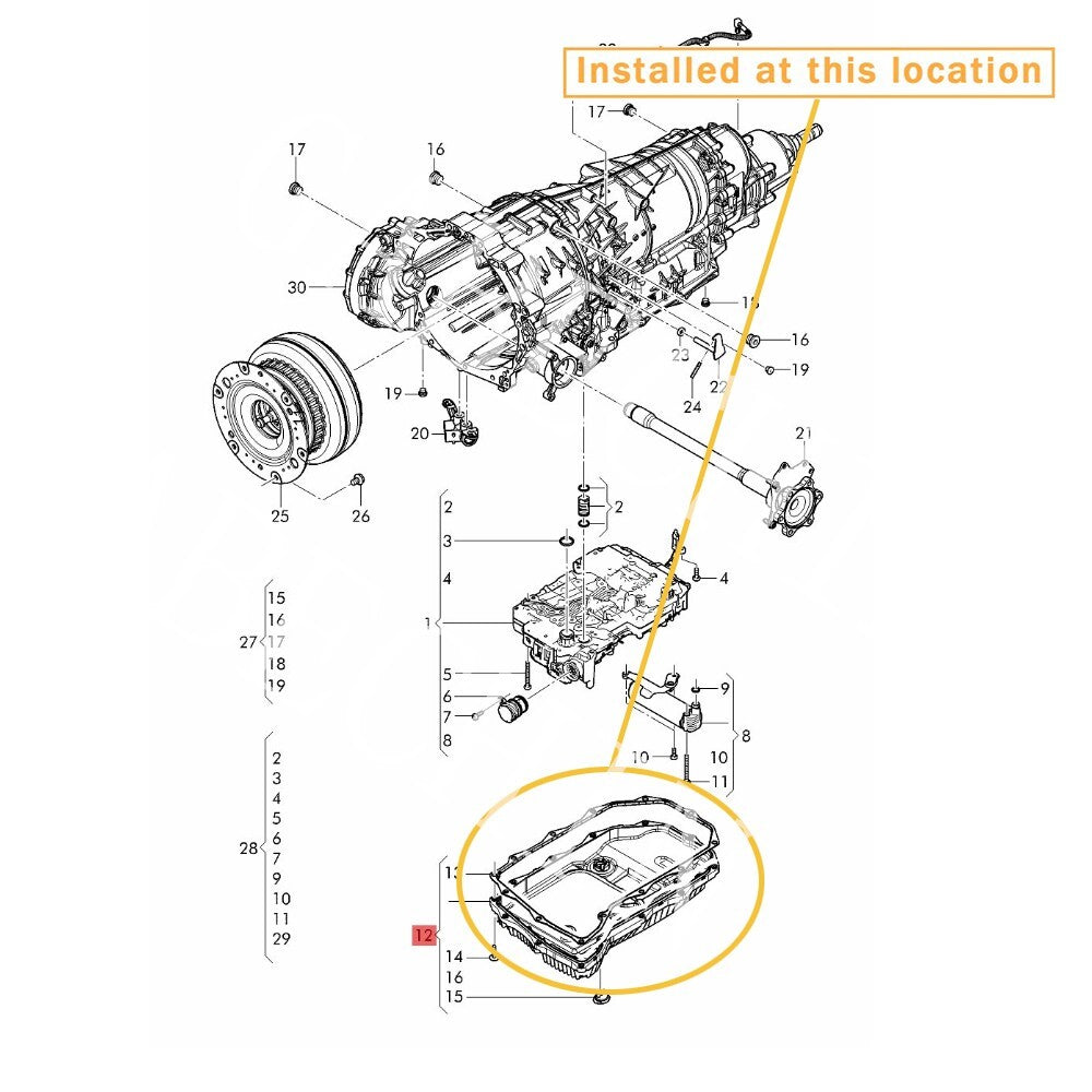 for Bentley Automatic Transfer GEARBOX SUMP Filter 8HP 0D6398359
