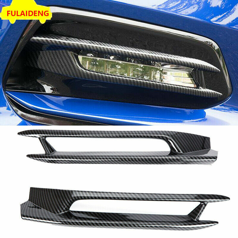 for Honda Accord 2018-2021 Carbon Fiber Front Bumper Fog Light Lamp Cover trim