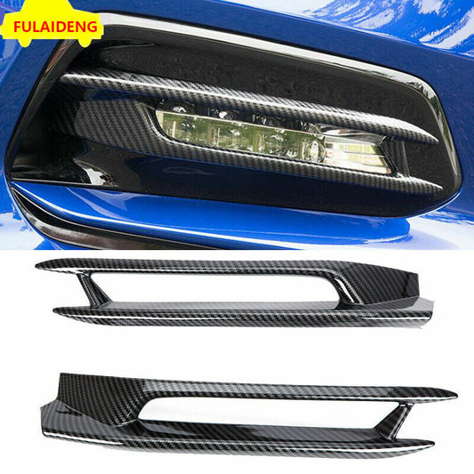 for Honda Accord 2018-2021 Carbon Fiber Front Bumper Fog Light Lamp Cover trim