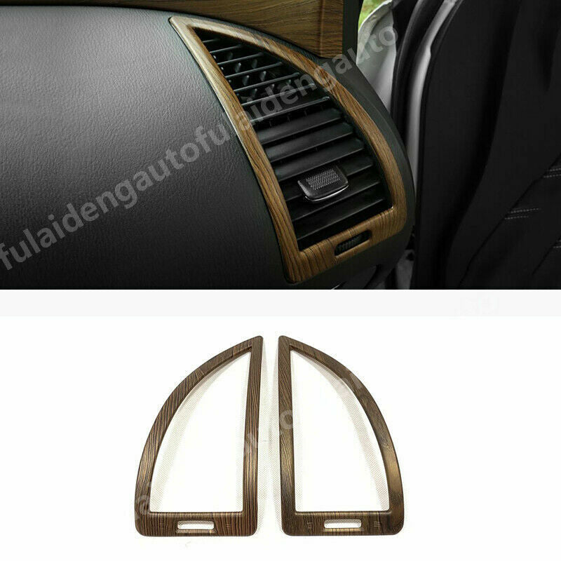 for Nissan Patrol Y62 2017-2019 Inner Wood Grain Side Air Vent Outlet Cover Trim