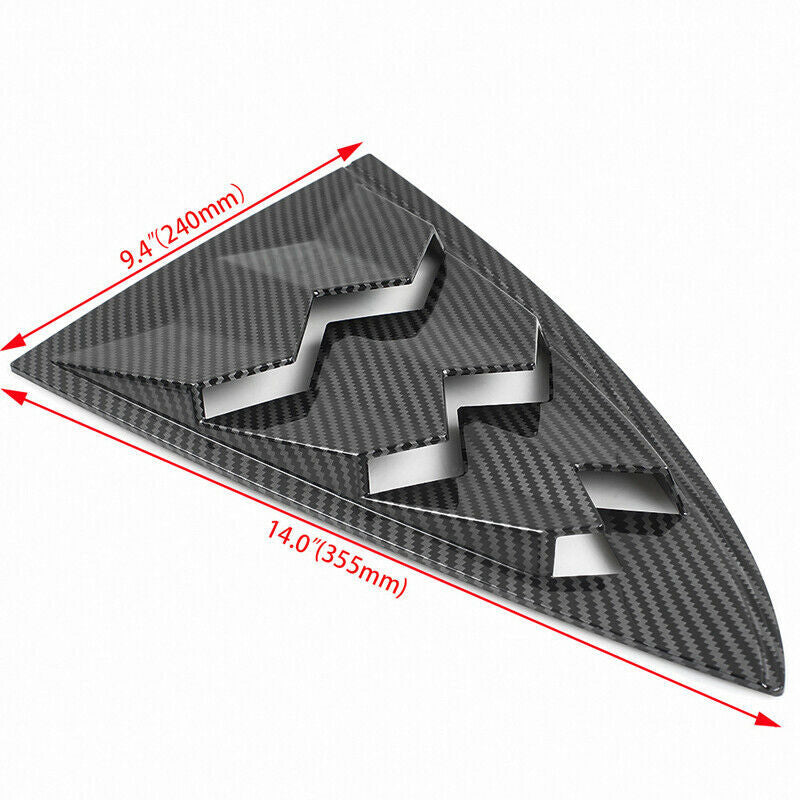 Carbon Fiber Rear Side Window Blinds Airflow Inlet for Tesla Model3