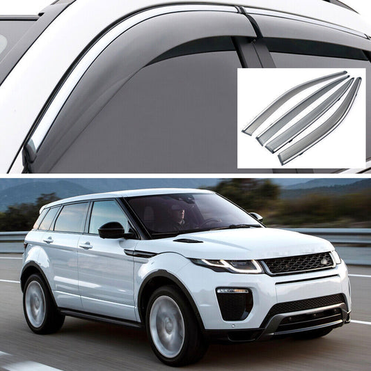 4X Window Deflector Visors Rain Guards Vent Shade for Range Rover Evoque 12-2019