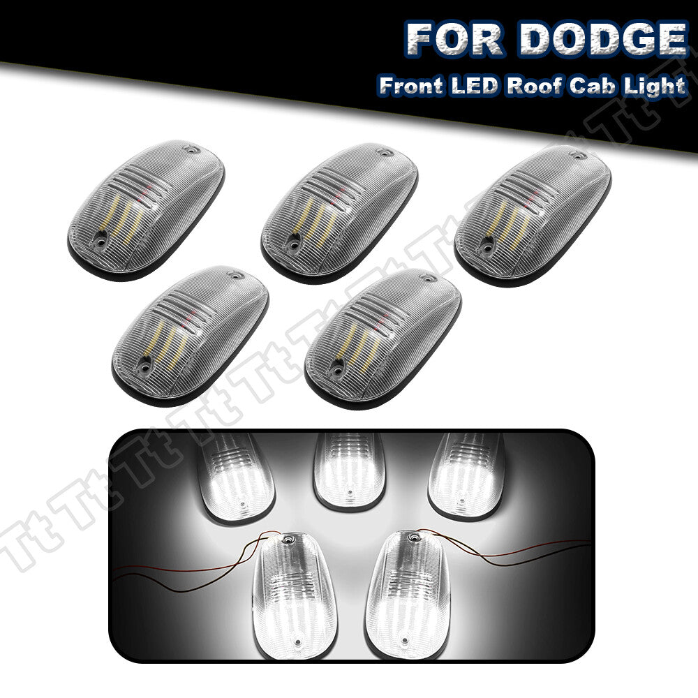 5-pack white LED cab roof marker lights for Dodge for Ram 1500 2500 3500 trucks