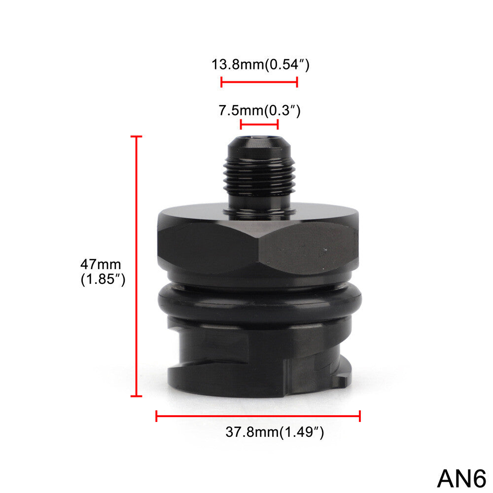 Billet Aluminum Valve Cover Oil Cap w/-6 AN Fitting for LSX LS1/LS6/LS2/LS3/LS7