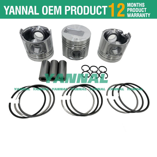 New piston kit with rings compatible with A1700 3-cylinder engine -