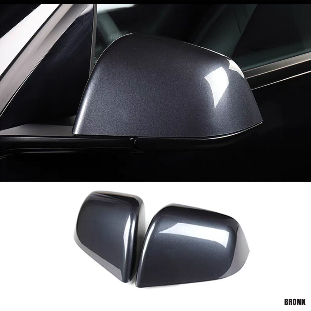 Fit for Tesla for Model Y 2020-2022 Gray Exterior Rearview Mirror Replacement Caps