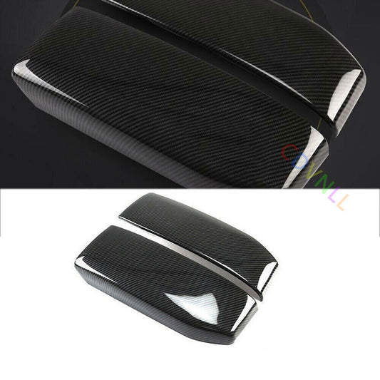 Inner Console Storage Box Cover Trim for Volkswagen Atlas 18-23 Carbon Fiber 2P