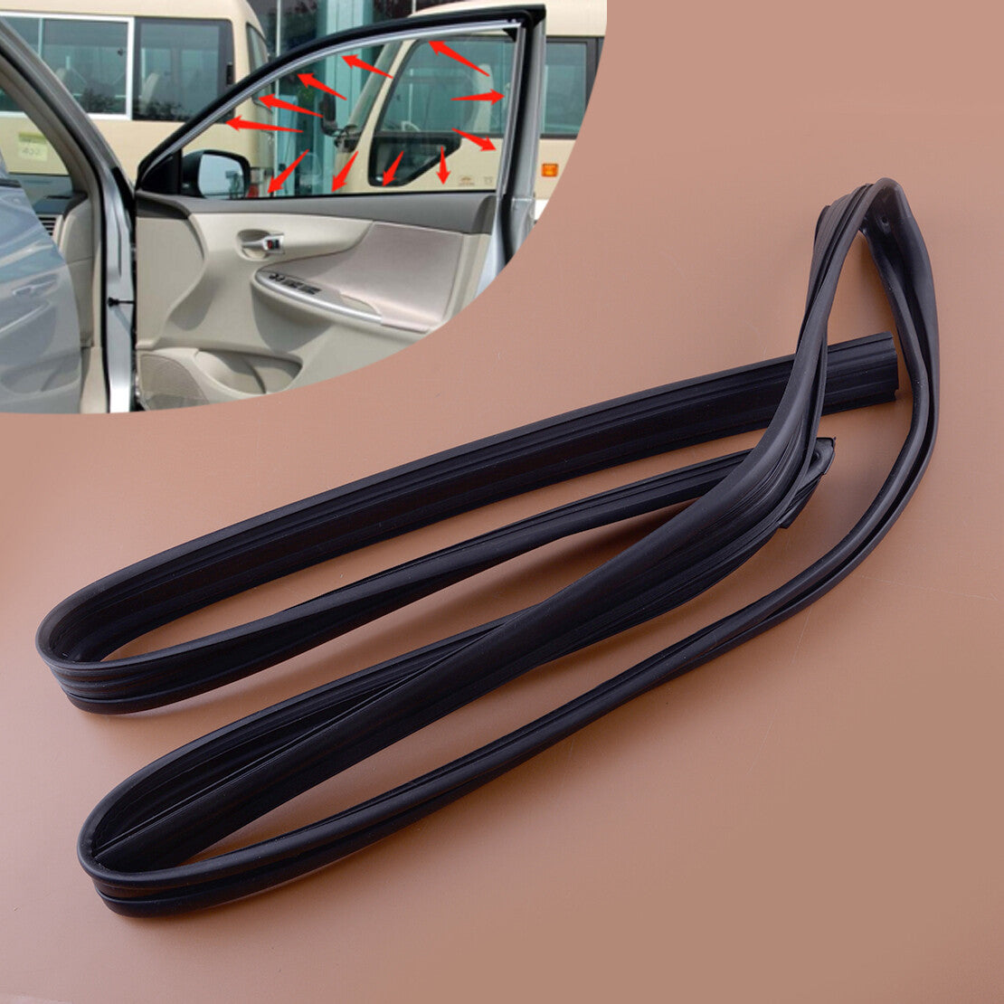 Front Right Side Door Glass Run Sealing Fit for Corolla ZZE122 ZRE120 New v