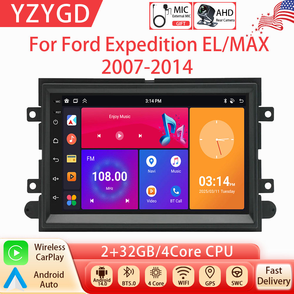 Android Carplay for Ford Expedition EL/MAX 2007-14 Car Stereo Radio GPS Screen