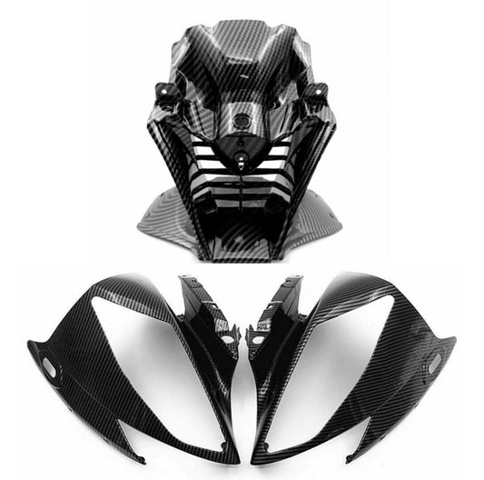 Carbon fiber rectifier for the upper nose of the headlight is suitable for Yamaha YZF R6 2006-2007.