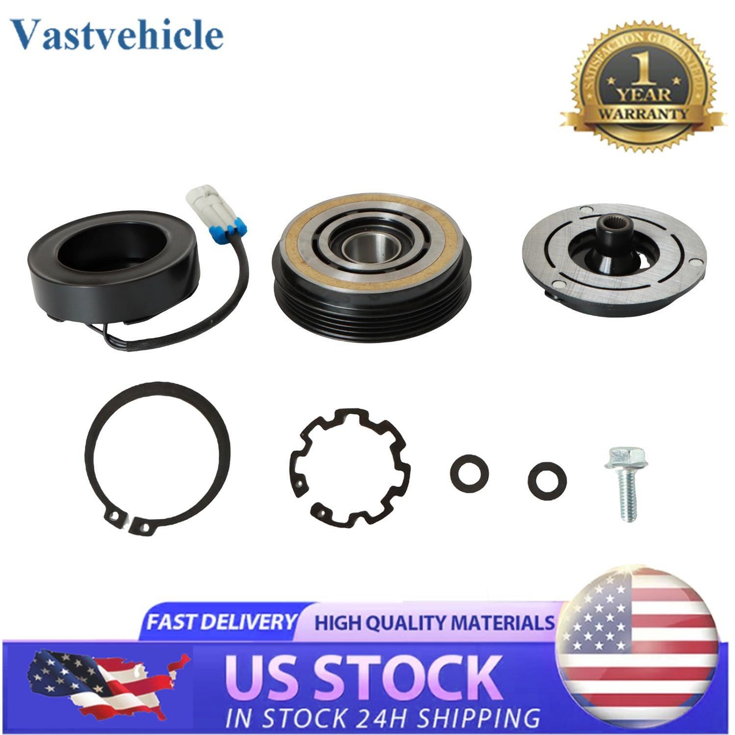 Air Conditioning Compressor Clutch Kit for CHEVROLET SILVERADO 2000 -2013 10S20F