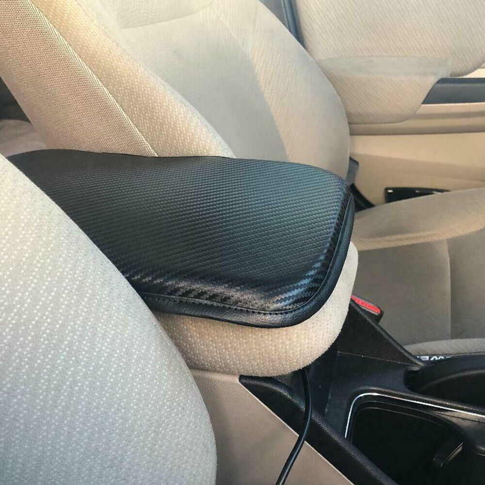 Leather Car Armrest Cushion Pad Center Console Cover Protector Mat Accessories