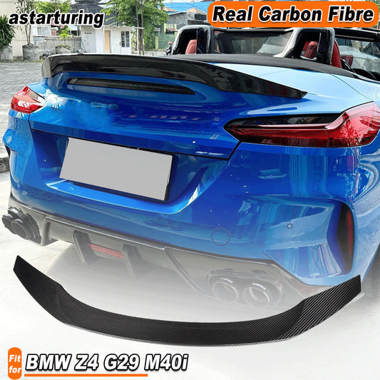 Fit for BMW Z4 G29 M40i 2019-2024 Real Carbon Fiber Rear Trunk Spoiler Wing Lip