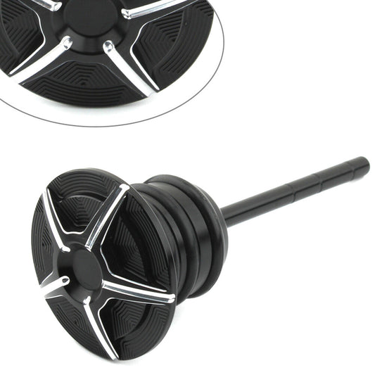 Oil Dipstick Black & Silver for Harley Sportster 1982-03 Softail 1984-1999 Q