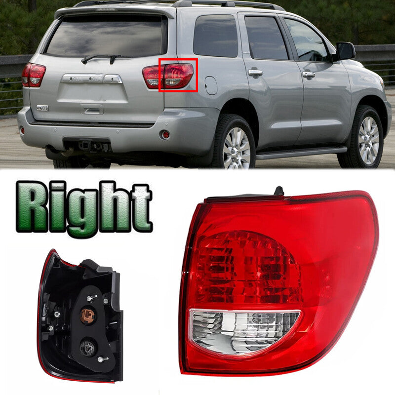 Right Rear Tail Light Brake Turn Signal With Bulb For Sequoia 2008-2017 v