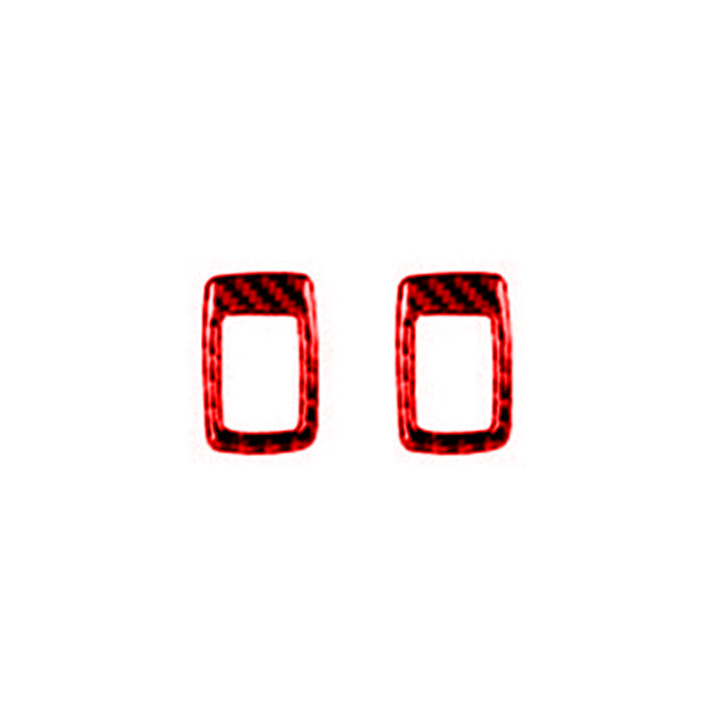 2Pcs Red Carbon Fiber Dim Light Control Cover Trim For Sonic 2012-2016 v