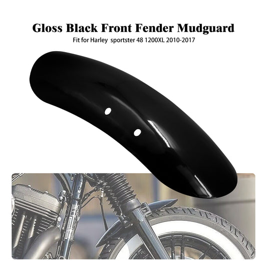 Vivid Black Front Fender Mudguard Cover Fit for Harley Forty Eight 48 1200 10-22