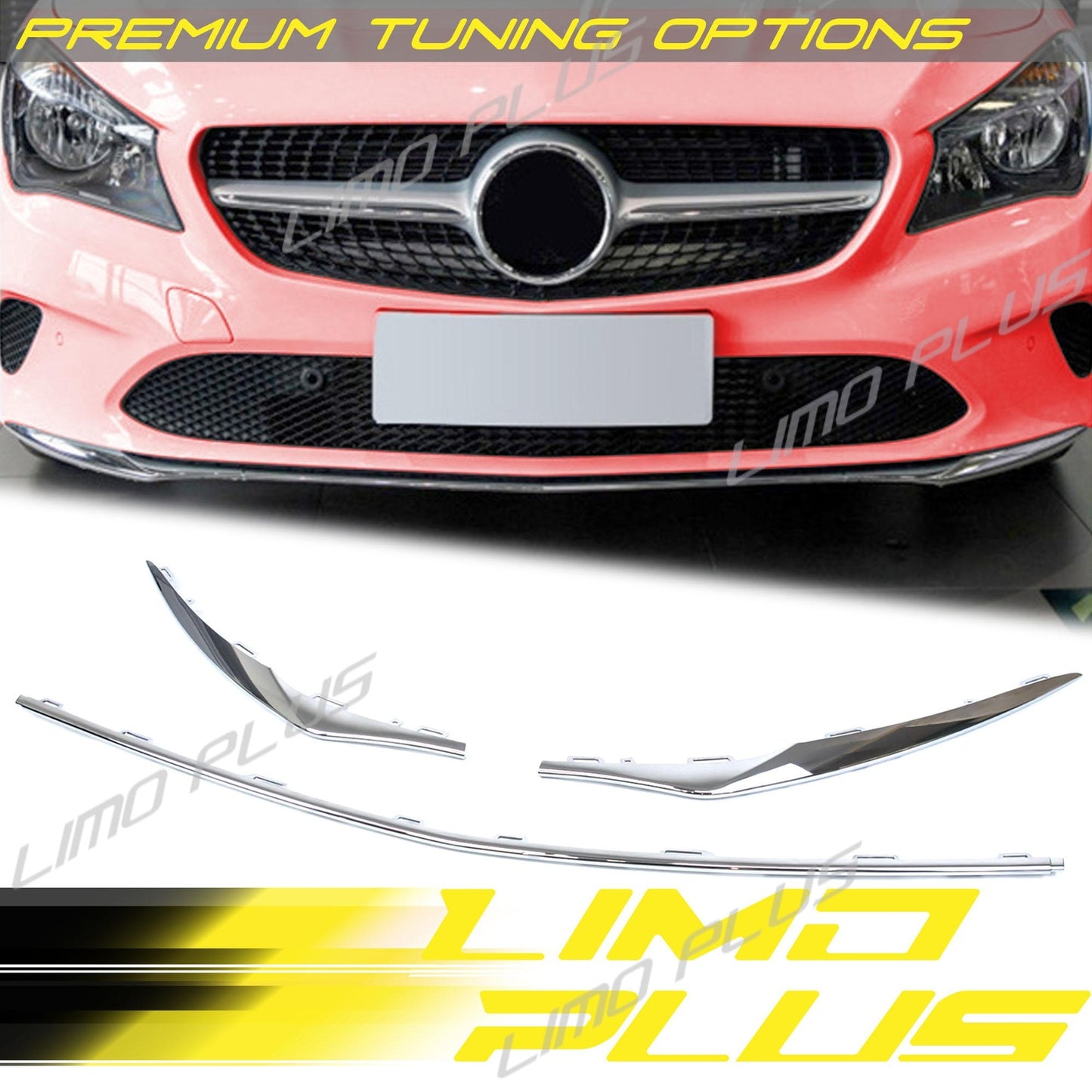 For 2017 2018 2019 for Mercedes C117 CLA 180 200 250 Base Trims Front Lip Molding v