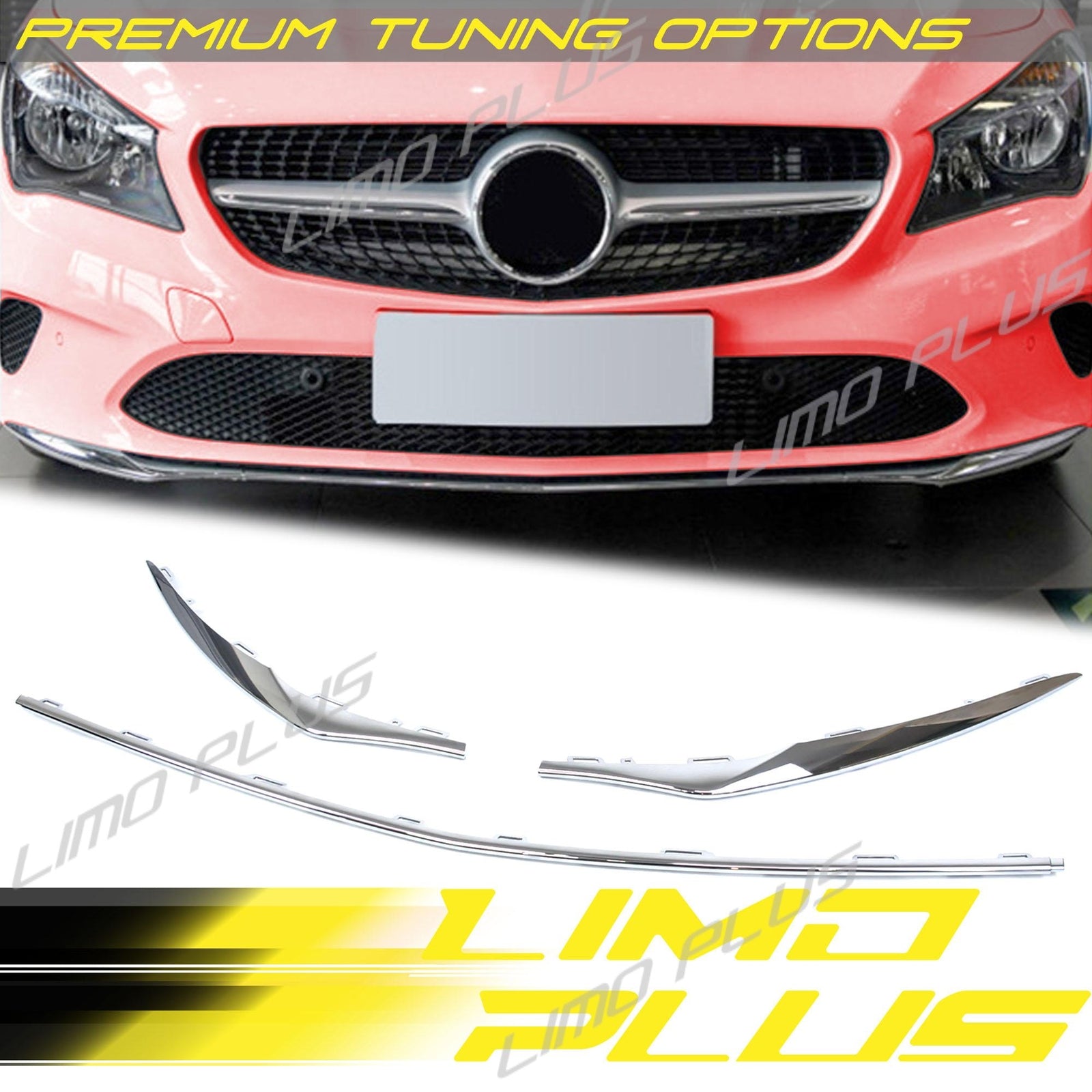 For 2017 2018 2019 for Mercedes C117 CLA 180 200 250 Base Trims Front Lip Molding v
