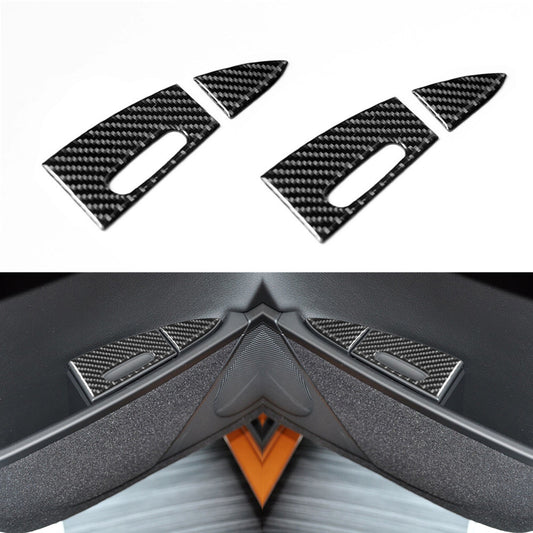 4X Carbon Fiber Rear Door Ashtry Panel Cover Trim for Porsche for Cayenne 2003-2010