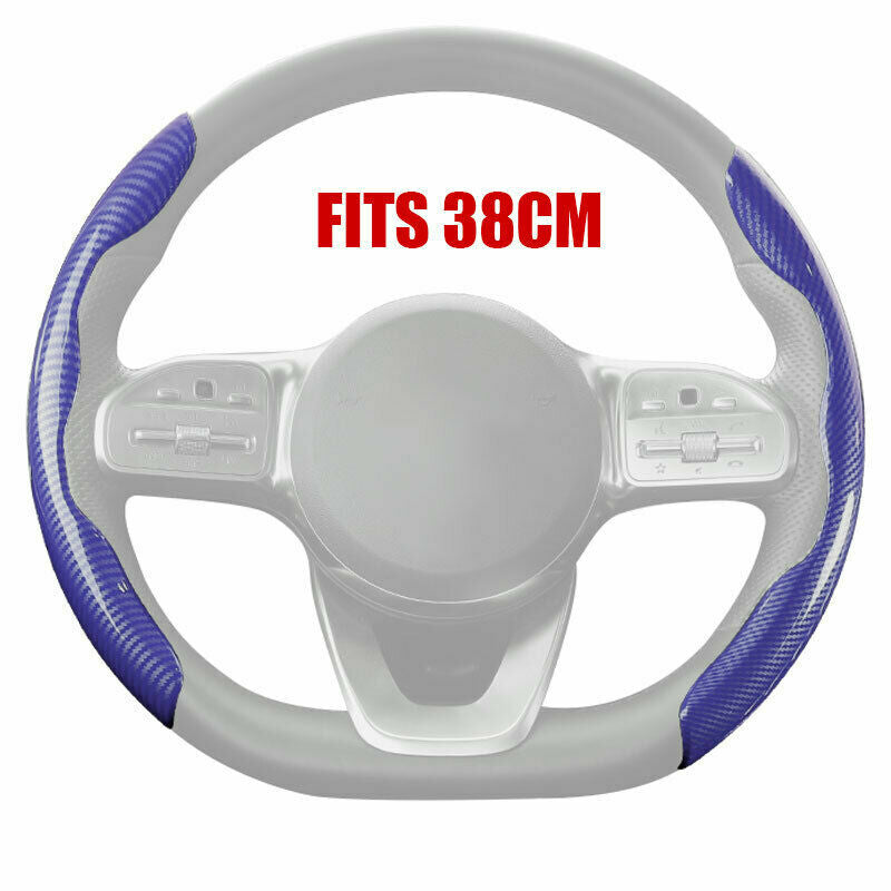 Universal Automotive Parts Steering Wheel Cover Polyurethane Synthetic Leather Anti-slip 15 inch/38 cm