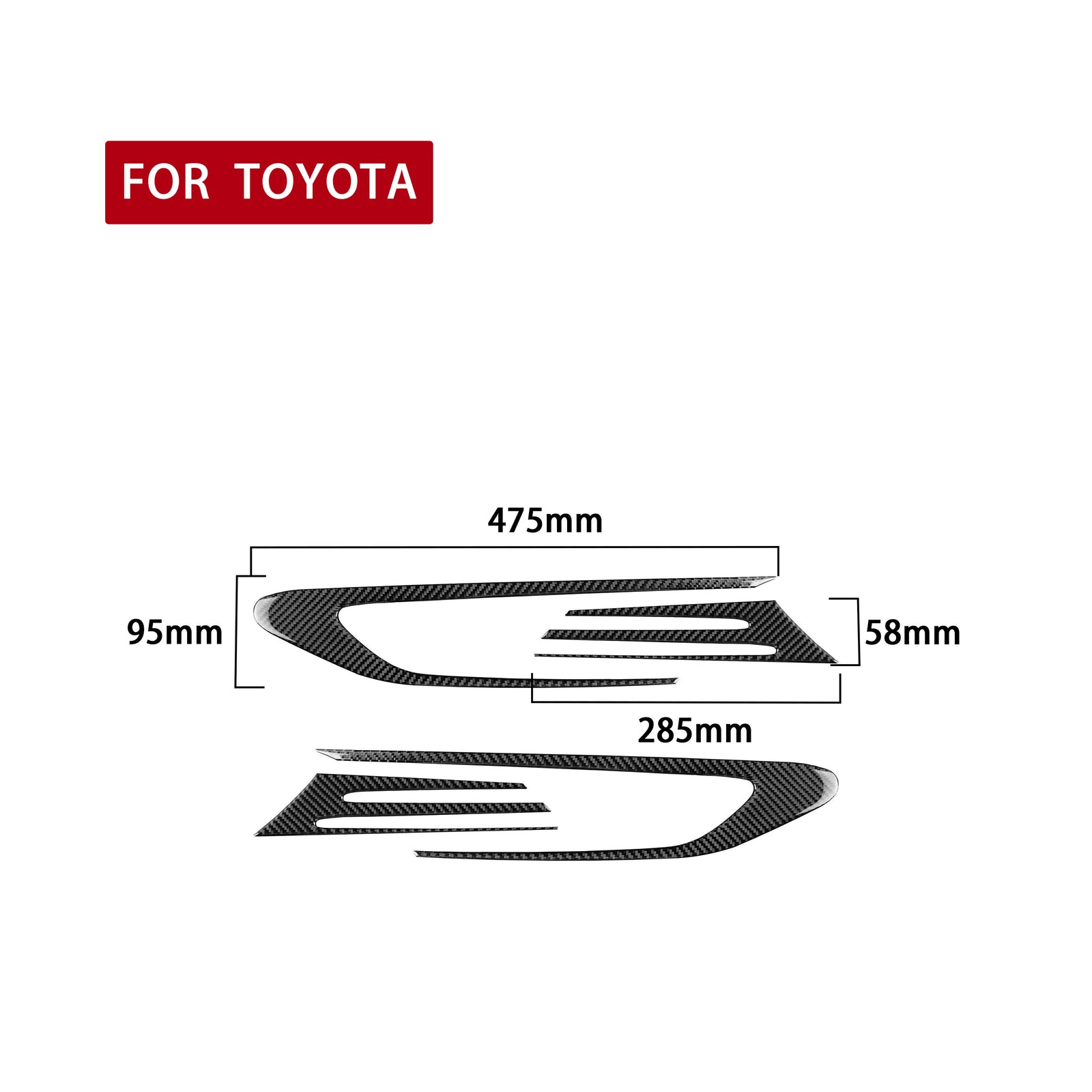 Carbon Fiber Dashboard Side Vent Socket Covers ABS for Camry 2018 - 2023- v