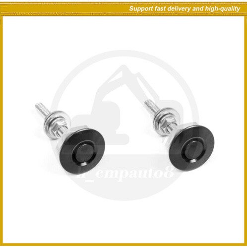 Aluminum Bumper Quick Release Fastener Black x2pc for Car Trunk Fender Hatch Lid