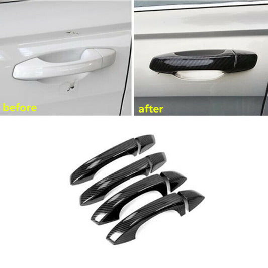 8pcs Carbon Fiber Door Handle Cover Trim for VW for GOLF 7 MK7 2013-2019 Accessaries
