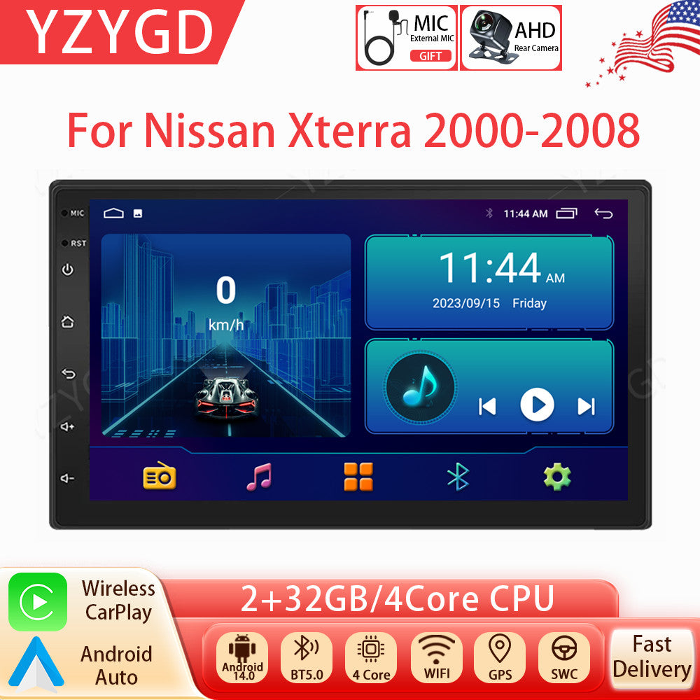 for Nissan Xterra 2000-2008 Android Auto Carplay Car Radio BT GPS Screen 2+32GB
