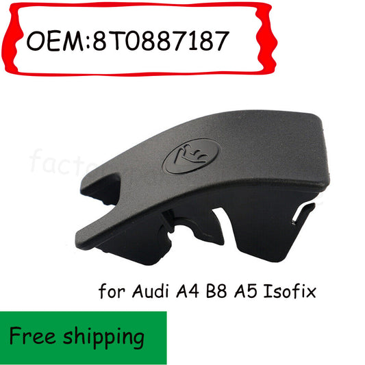 New black rear child for seat recess cover trim for Audi A4, B8, A5 Isofix 8T0887187- n