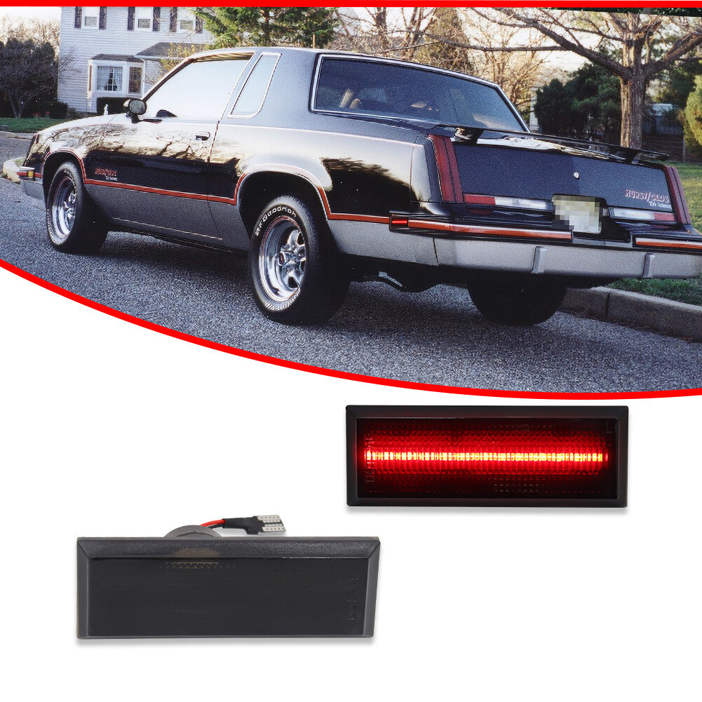 Suitable for 81-88 Cutlass smoked lens red LED rear quarter side marker light set- v