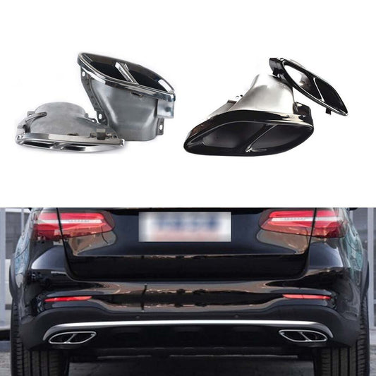 1Pair Car Exhaust Muffler Pipe Fit for Mercedes Benz W212 W213 W205 Tips Q