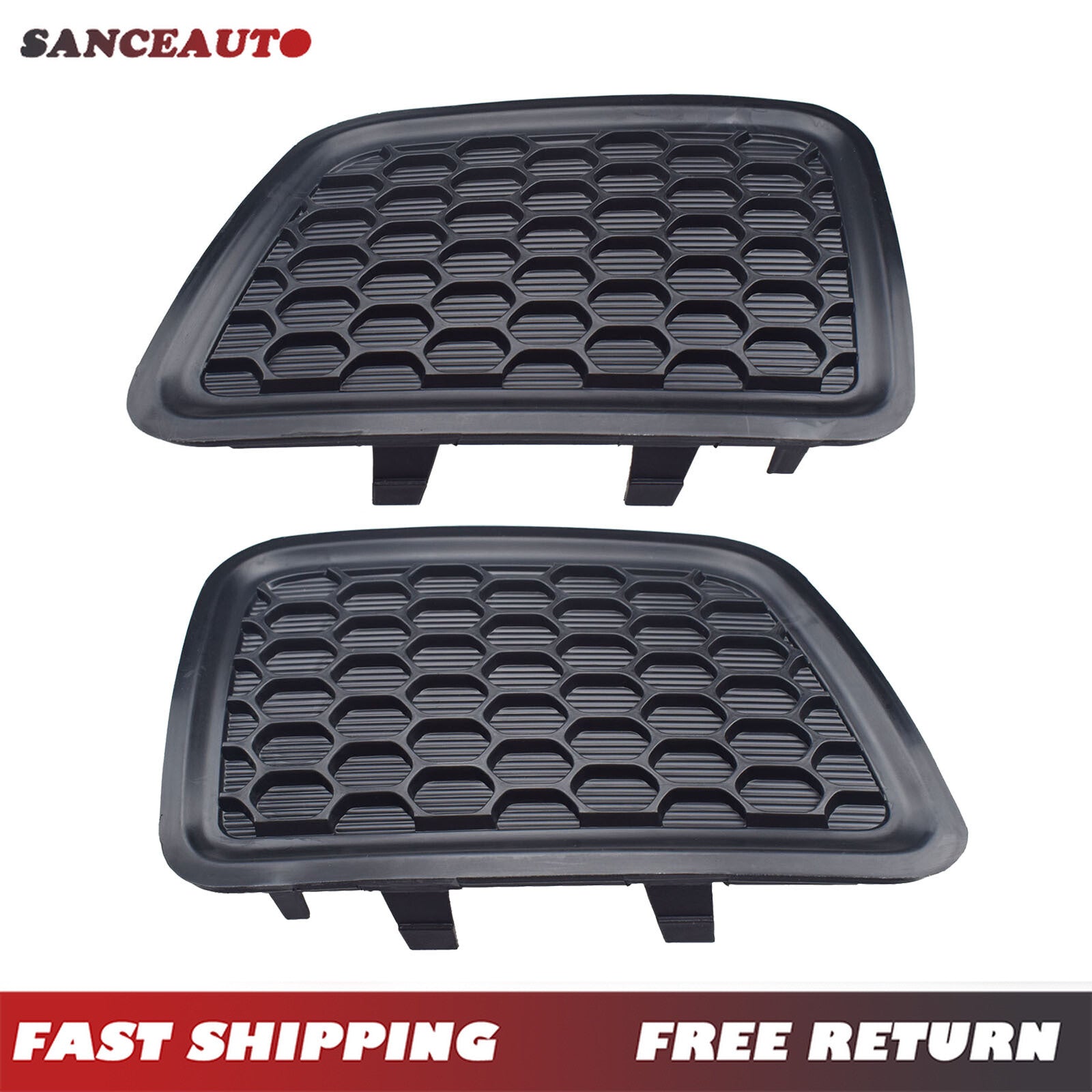 for Jeep Grand Cherokee 2014-2017 Pair Front Lower Grille Tow Insert Bezel Set n