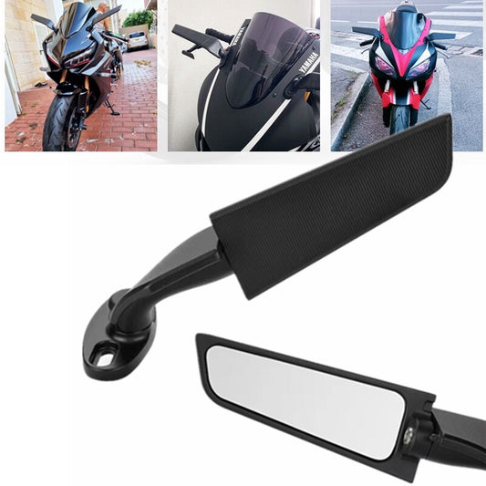 for Kawasaki for Honda for Suzuki Motorcycle ABS Rearview Side Mirror Wind Swivel Wings Q