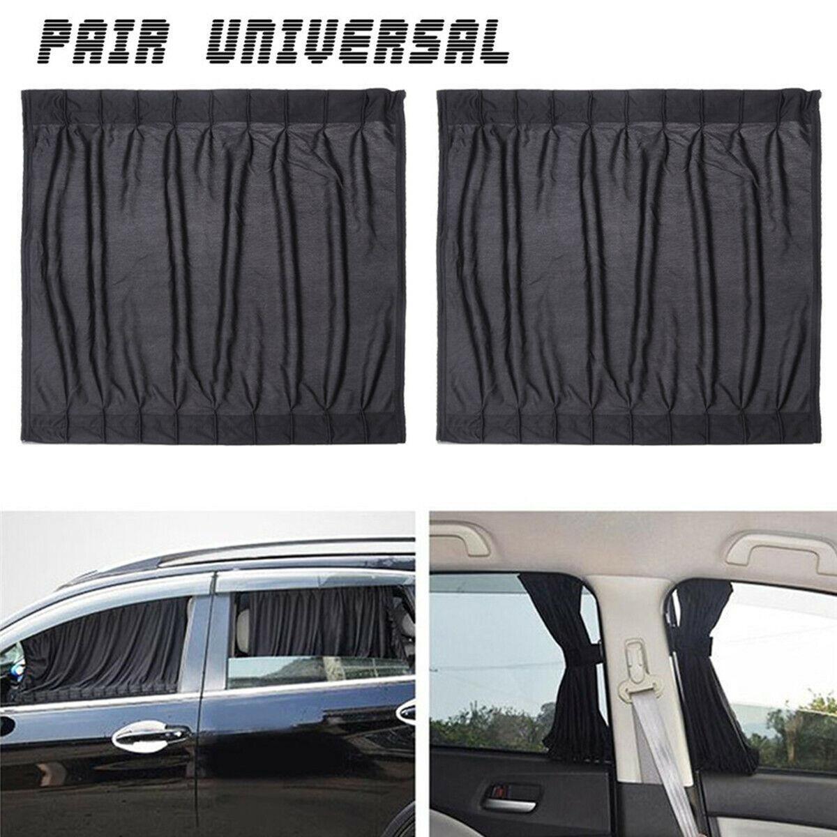 2-Pack Car Side Window Sunshade Interlocking Sunshade Cover with ABS Track n