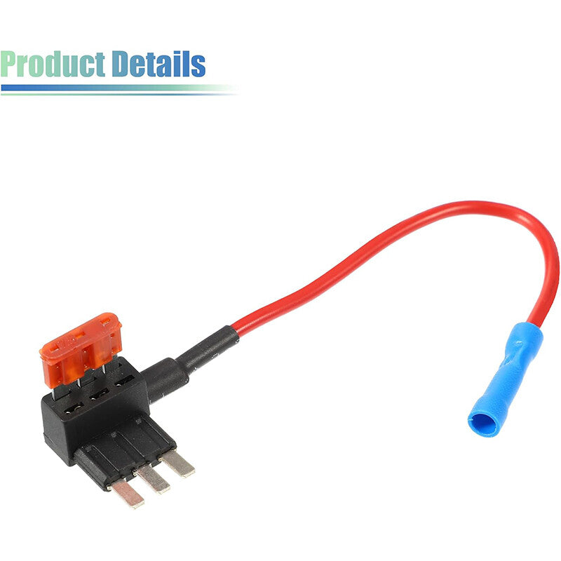 2pcs Car Fuse Tap Add a Circuit Adapter with 2pc 7.5A Micro3 ATL Blade Type Fuse
