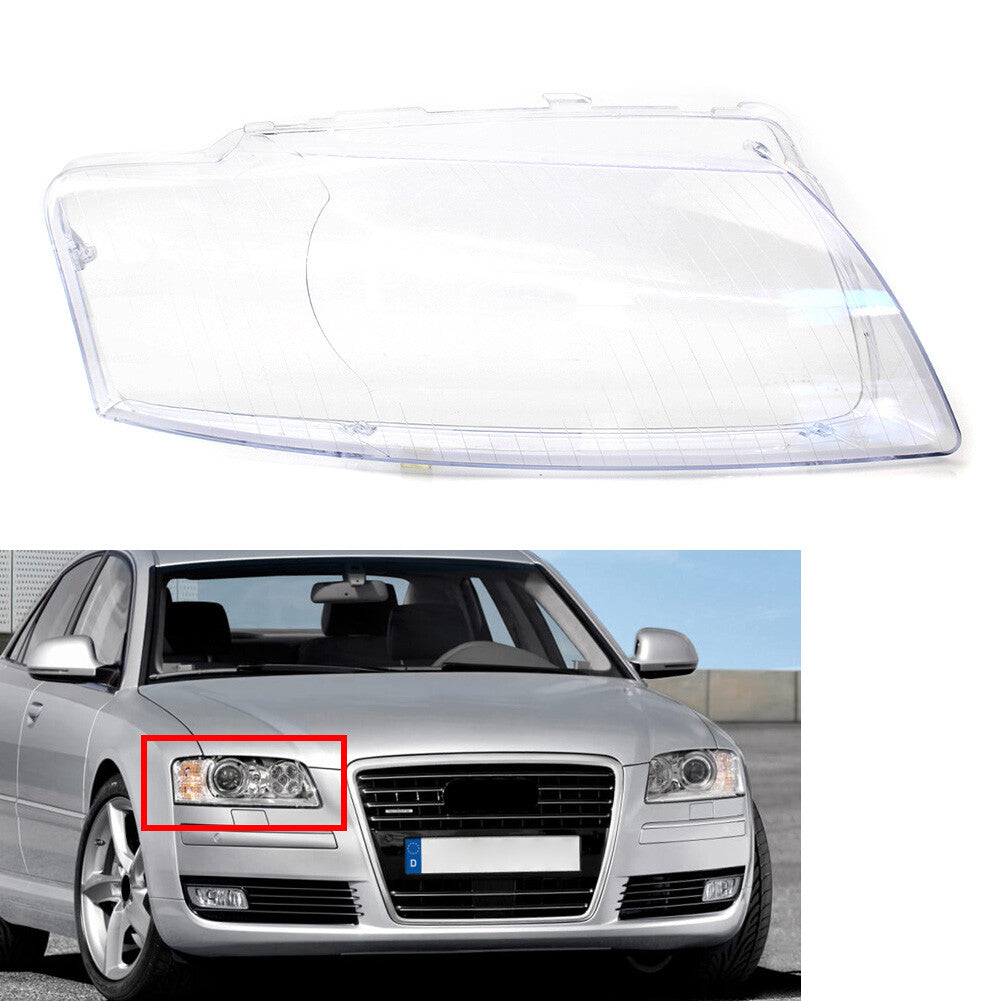 Transparent Headlight Headlamp Lens Cover for Audi for A8 D3 2005-2010