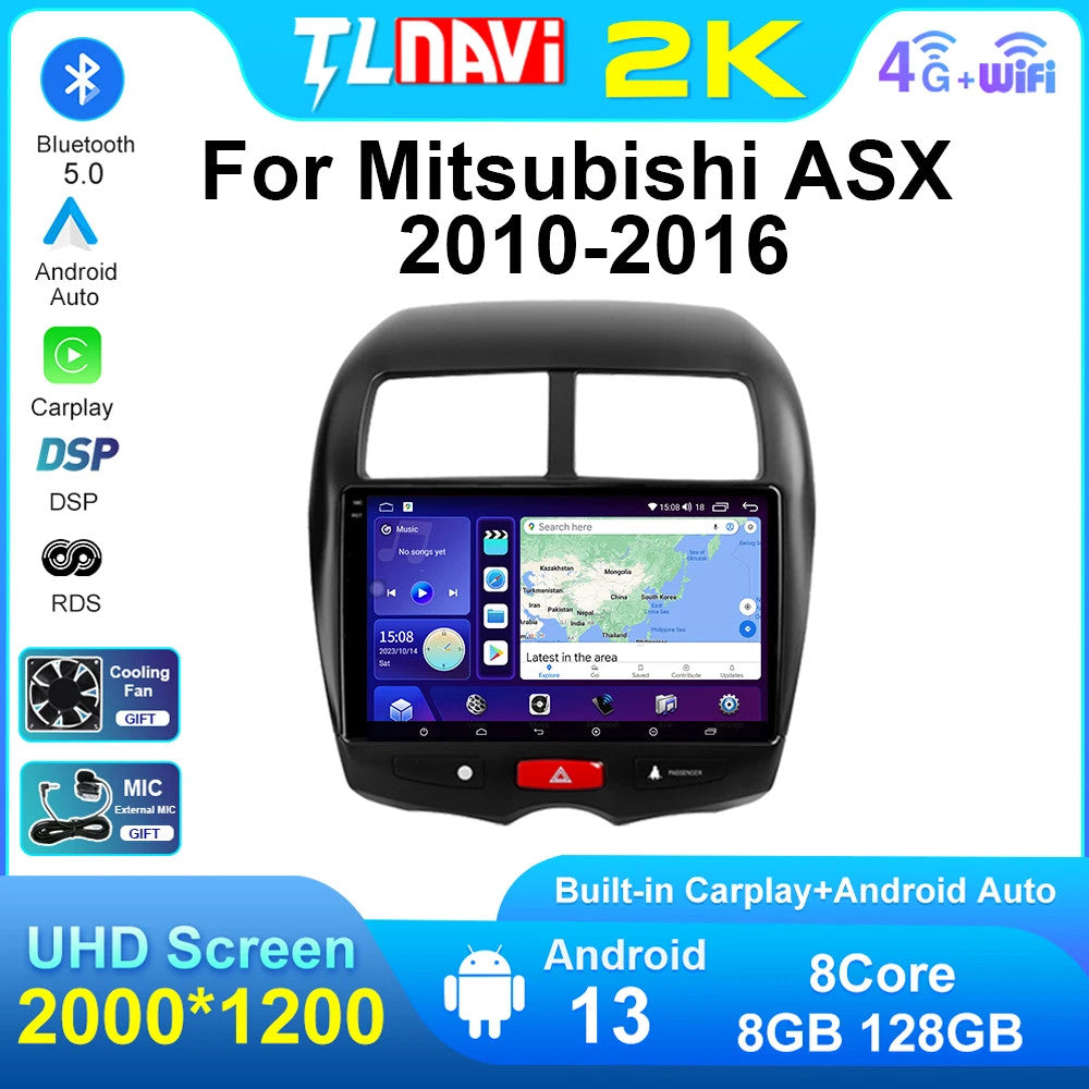 Android Car Radio GPS Stereo Player for Mitsubishi ASX 2010-2016 CarPlay Screen