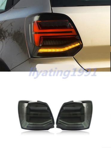Applicable to for Volkswagen Polo 2011-2018 Smoke Black LED Taillight Dynamic Signal Pair