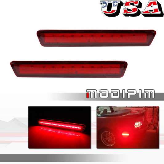 Pieces Red Lens Red LED Rear Side Marker Indicator Lights for 1999 - 2004 for Mustang - v