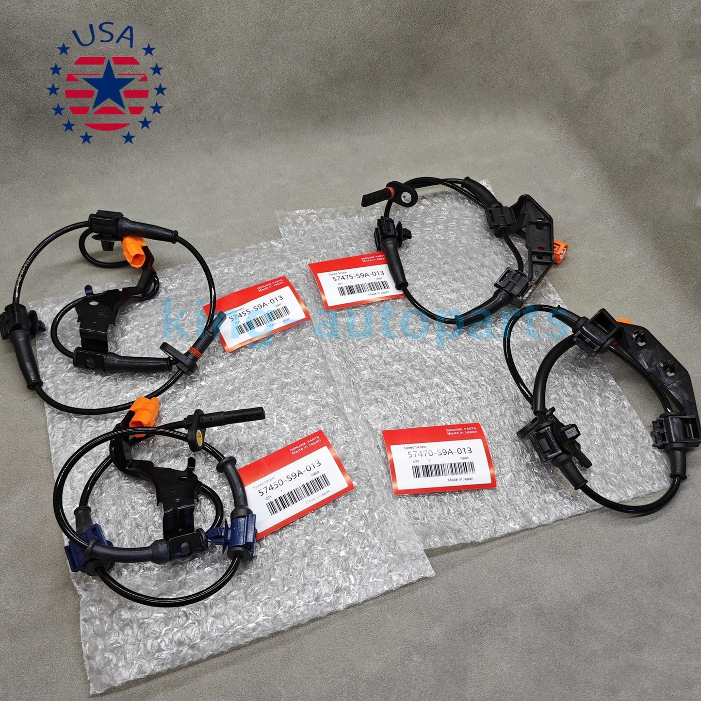 4PCS ABS Wheel Speed Sensor Front Rear Left & Right for Honda CR-V 2002-2006