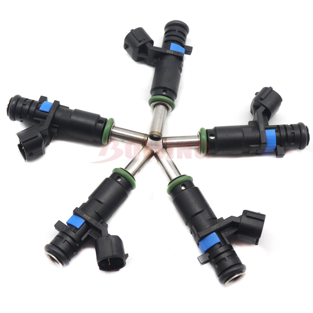 Fuel injectors suitable for Volkswagen for Passat , for Golf , Beetle, and Rabbit 2.5L, 2007-15, 07K906031C, 5 new units.