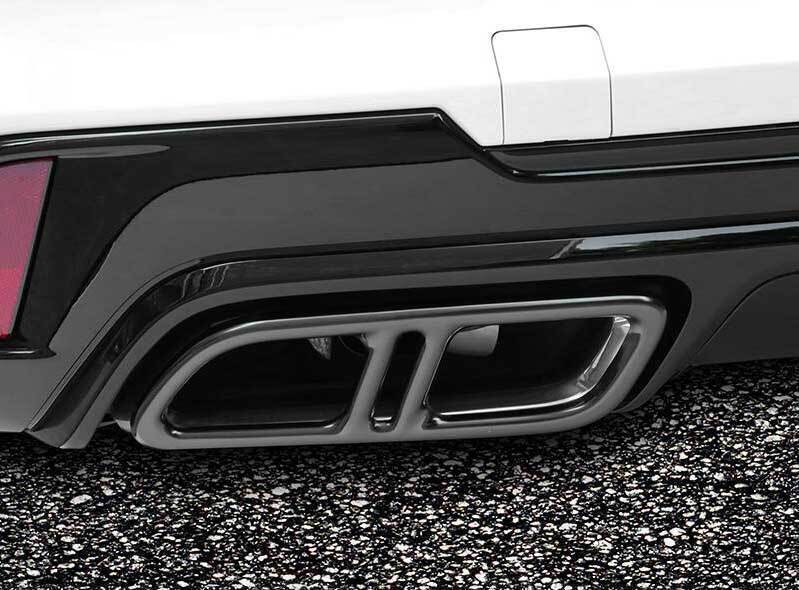 for Cadillac CT4 20-24 Bright Black Rear Tail Exhaust Muffler Tip Pipe Frame 2X