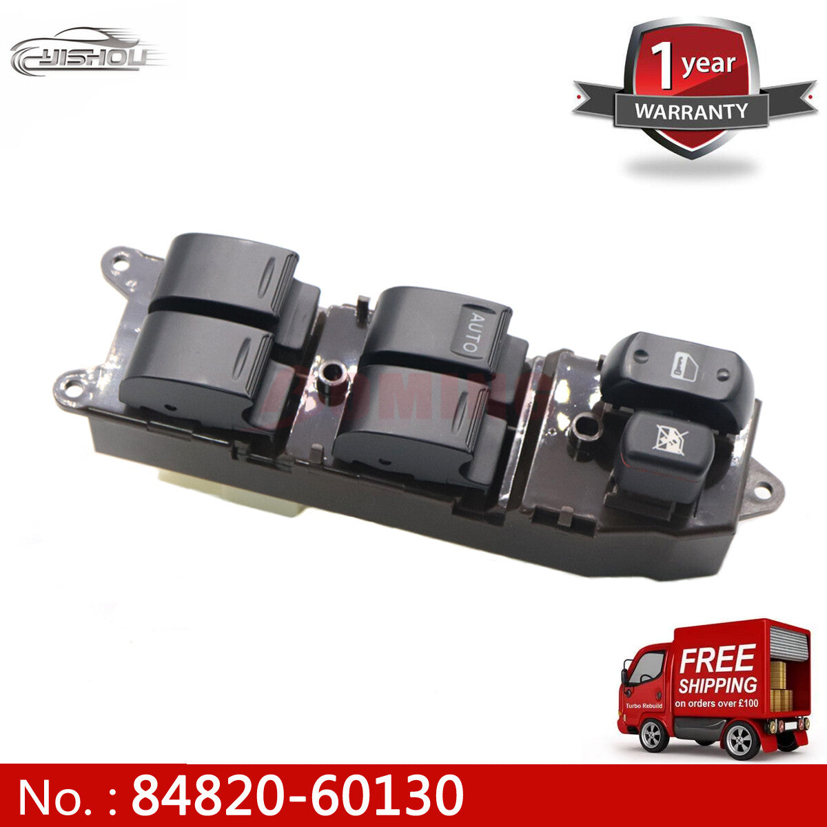 new power window switch 84820-60130, suitable for the driver's side of for Toyota for Land Cruiser .