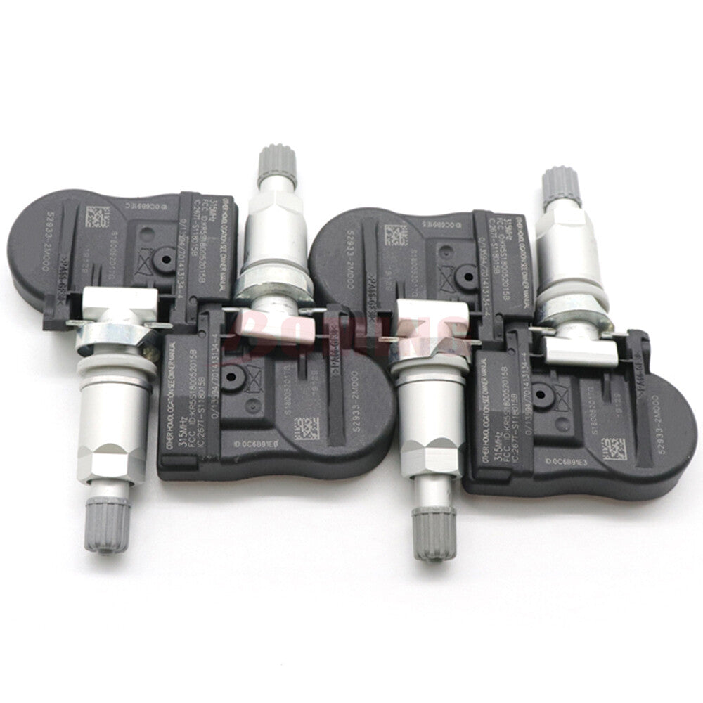 4x New TPMS 52933-2M000 Tire Pressure Sensor for Hyundai Accent for Kia Forte 315Mhz